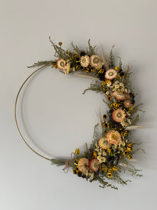 Asymmetric Dried Floral Wreath - Miscellany and Co